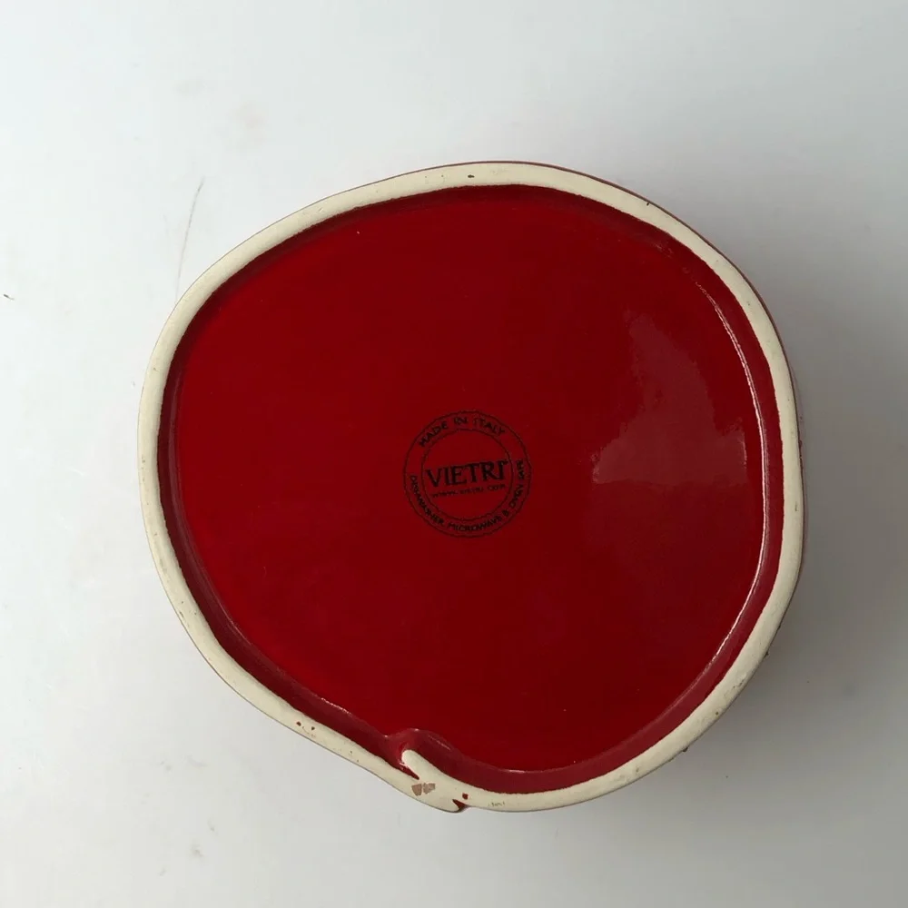 Vietri Lastra Red Cereal Bowls Made in Italy Set of 2
